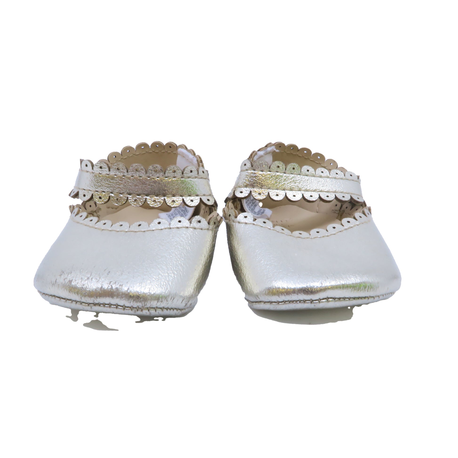 Janie and Jack Girls Gold Booties Size: 0-3 Months Gold