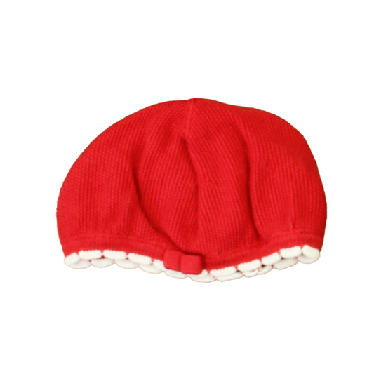 Janie and Jack Girls Red | White Hat Size: 0-3 Months Red | White