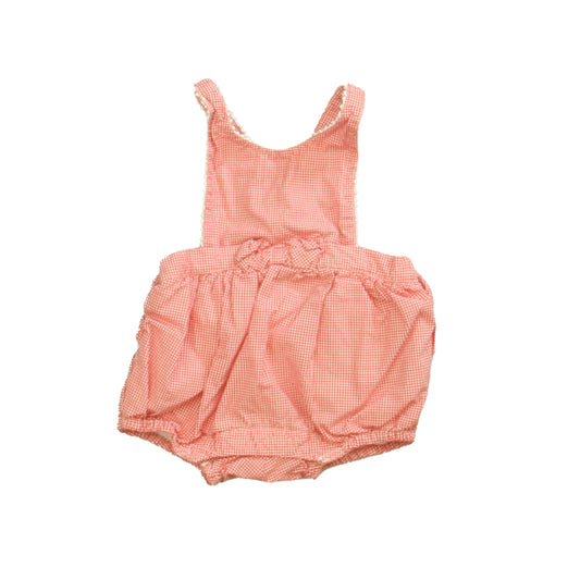 Janie and Jack Girls Red | White Romper Size: 0-3 Months Red | White