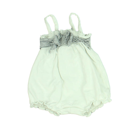 Janie and Jack Girls White | Navy Romper Size: 0-3 Months White | Navy