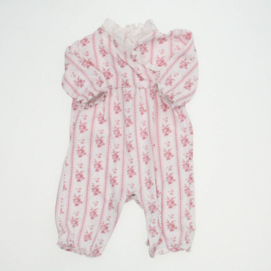 Janie and Jack Girls White | Pink Long Sleeve Outfit Size: 0-3 Months White | Pink