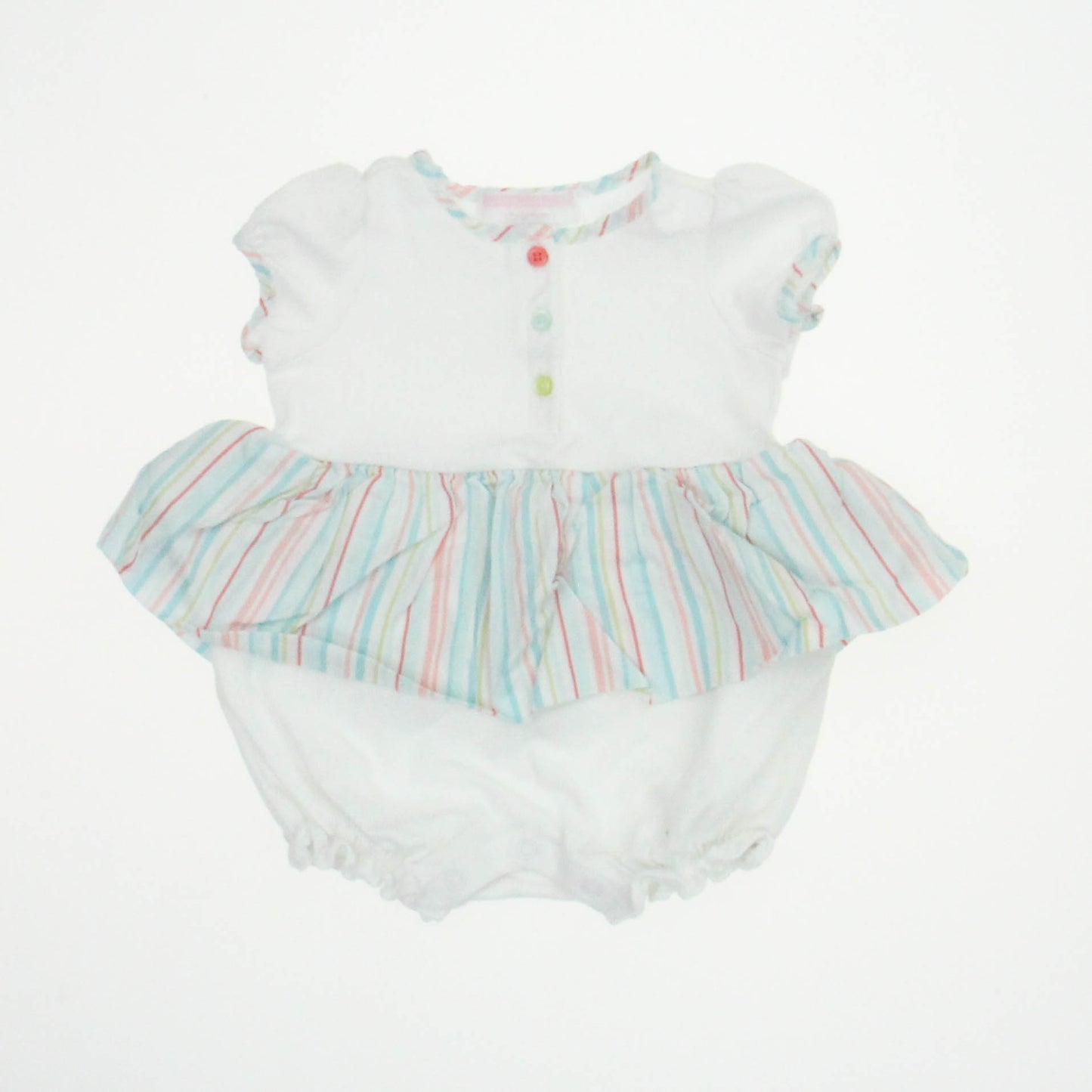 Janie and Jack Girls White Romper Size: 0-3 Months White