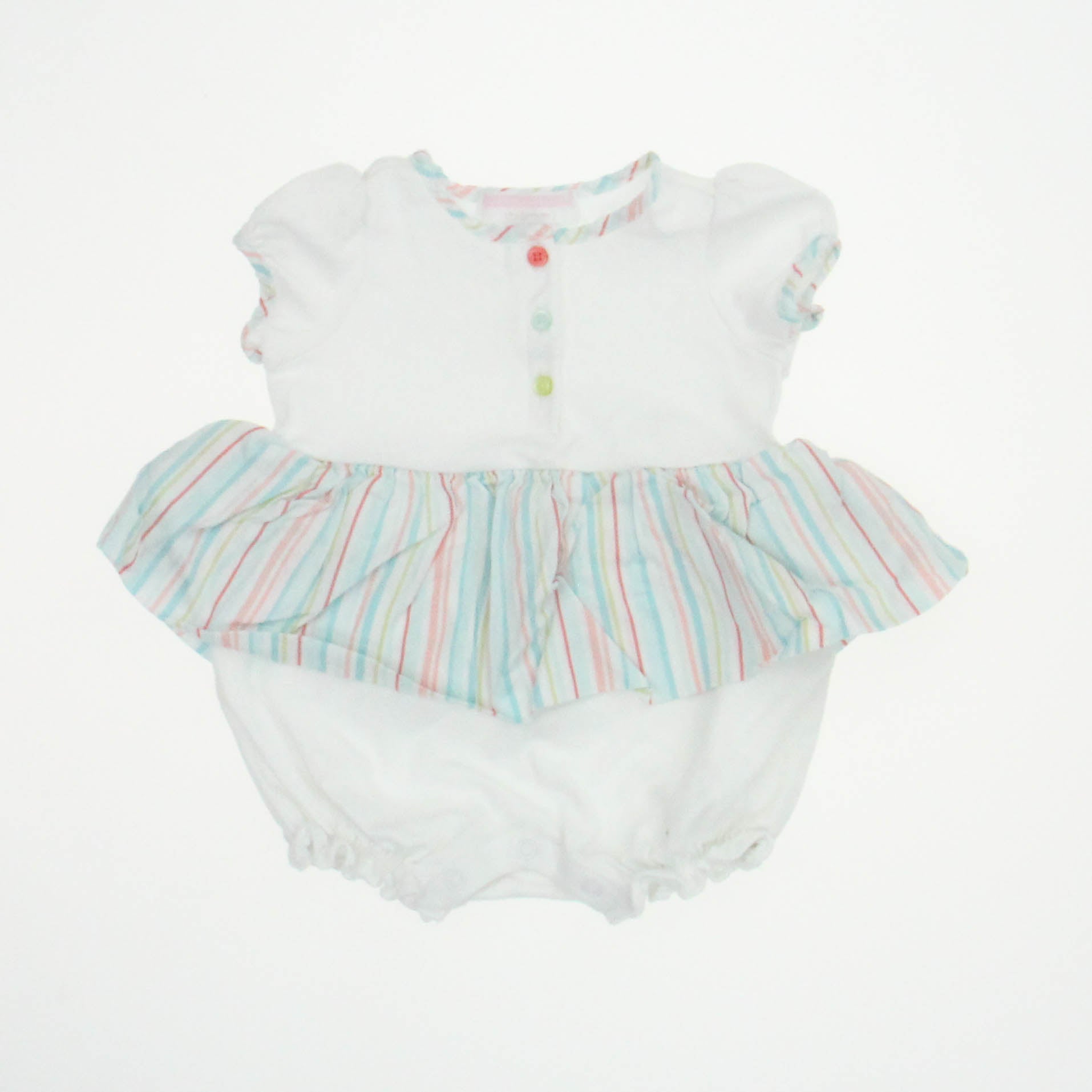 Janie and Jack Girls White Romper Size: 0-3 Months White