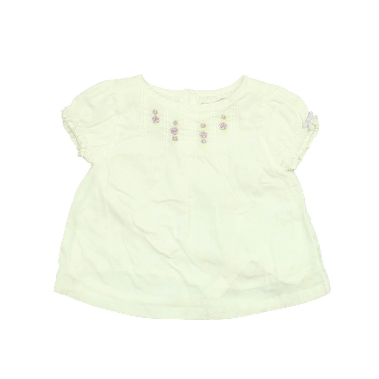 Janie and Jack Girls White Blouse Size: 0-3 Months White