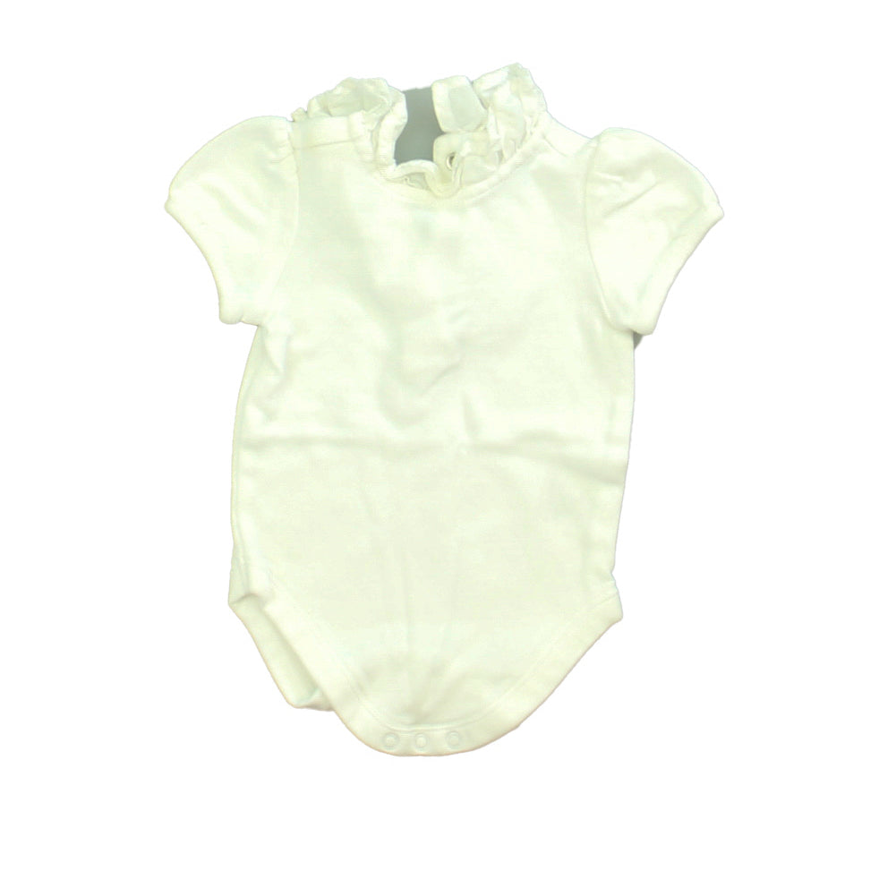 Janie and Jack Girls White Onesie Size: 0-3 Months White