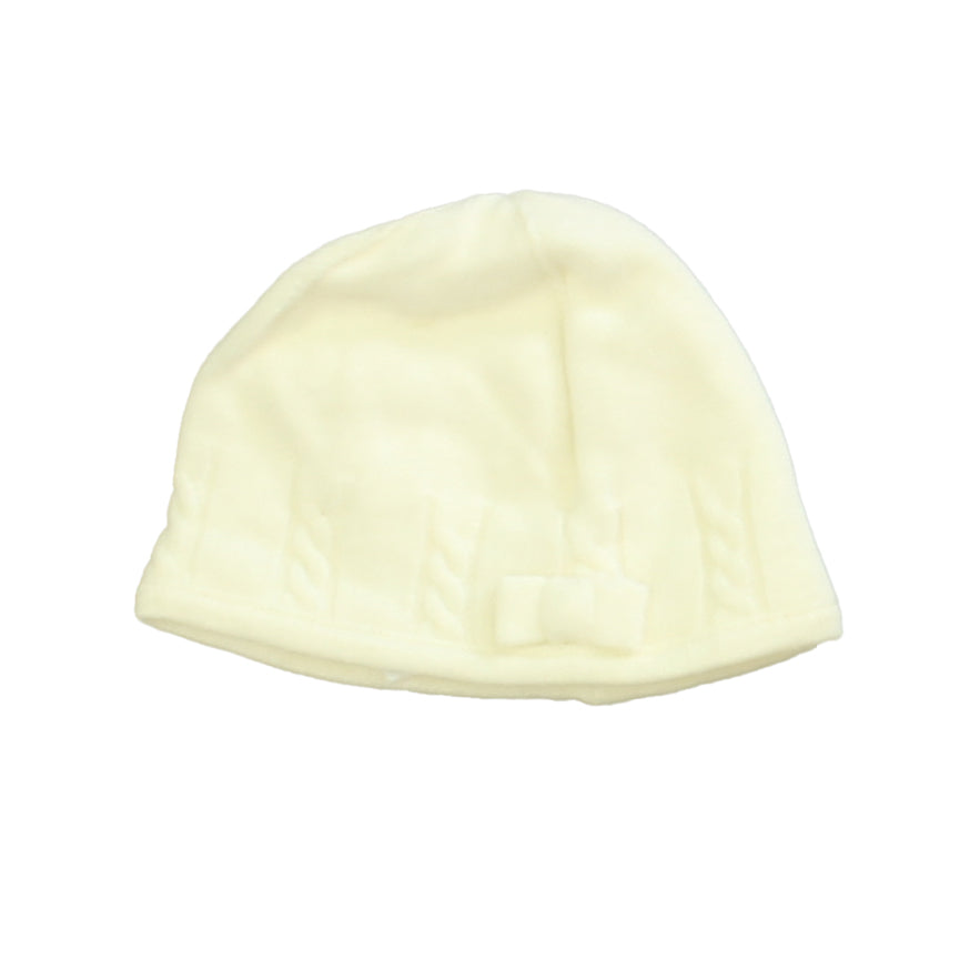 Janie and Jack Girls White Winter Hat Size: 0-3 Months White