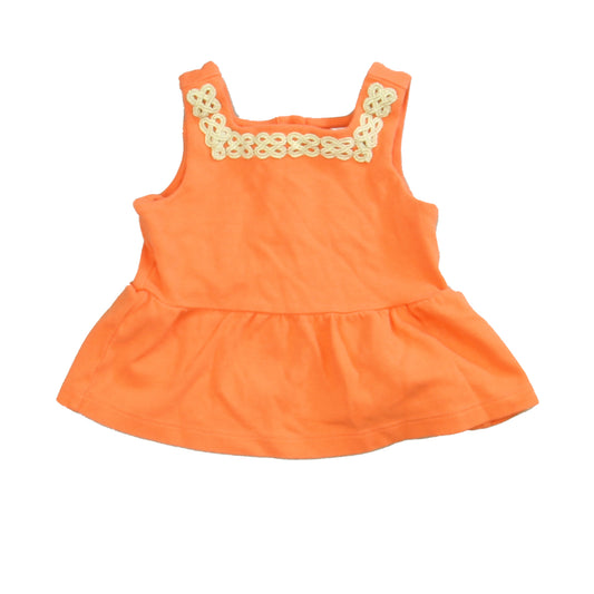 Janie and Jack Girls Coral Tank Top Size: 12-18 Months Coral
