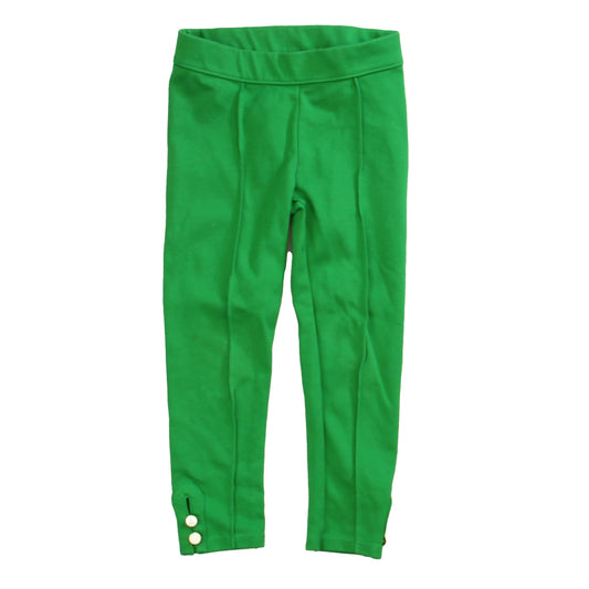 Janie and Jack Girls Green Leggings Size: 12-18 Months Green