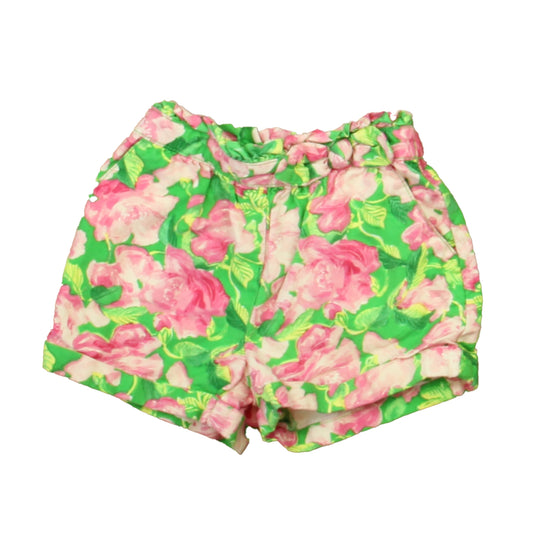 Janie and Jack Girls Pink | Green Shorts Size: 12-18 Months Pink | Green