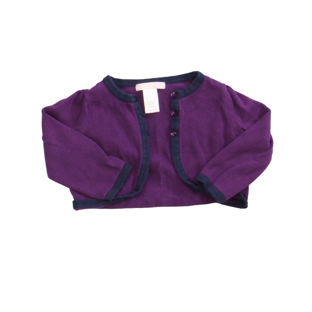 Janie and Jack Girls Purple Cardigan Size: 12-18 Months Purple
