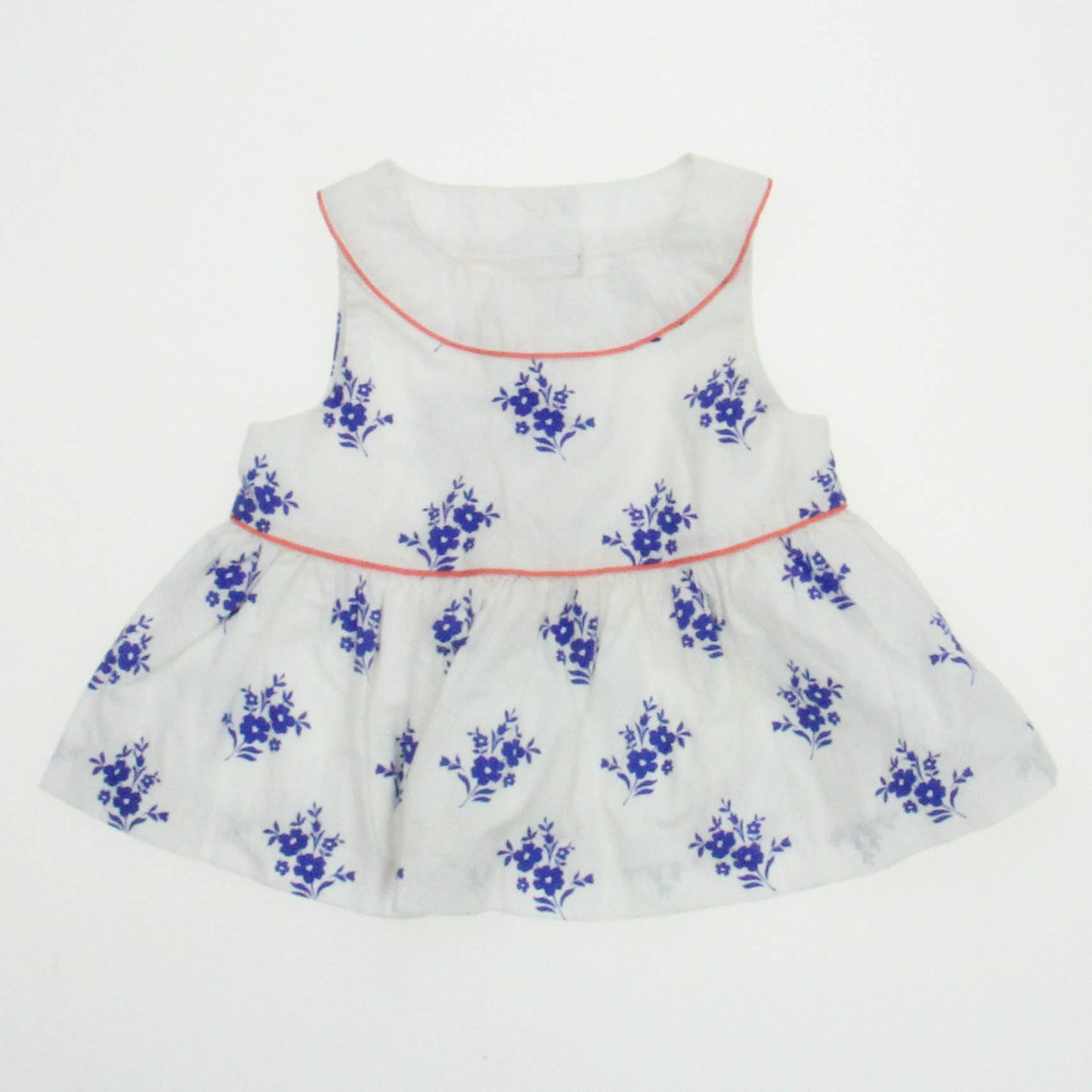 Janie and Jack Girls White | Blue Blouse Size: 12-18 Months White | Blue