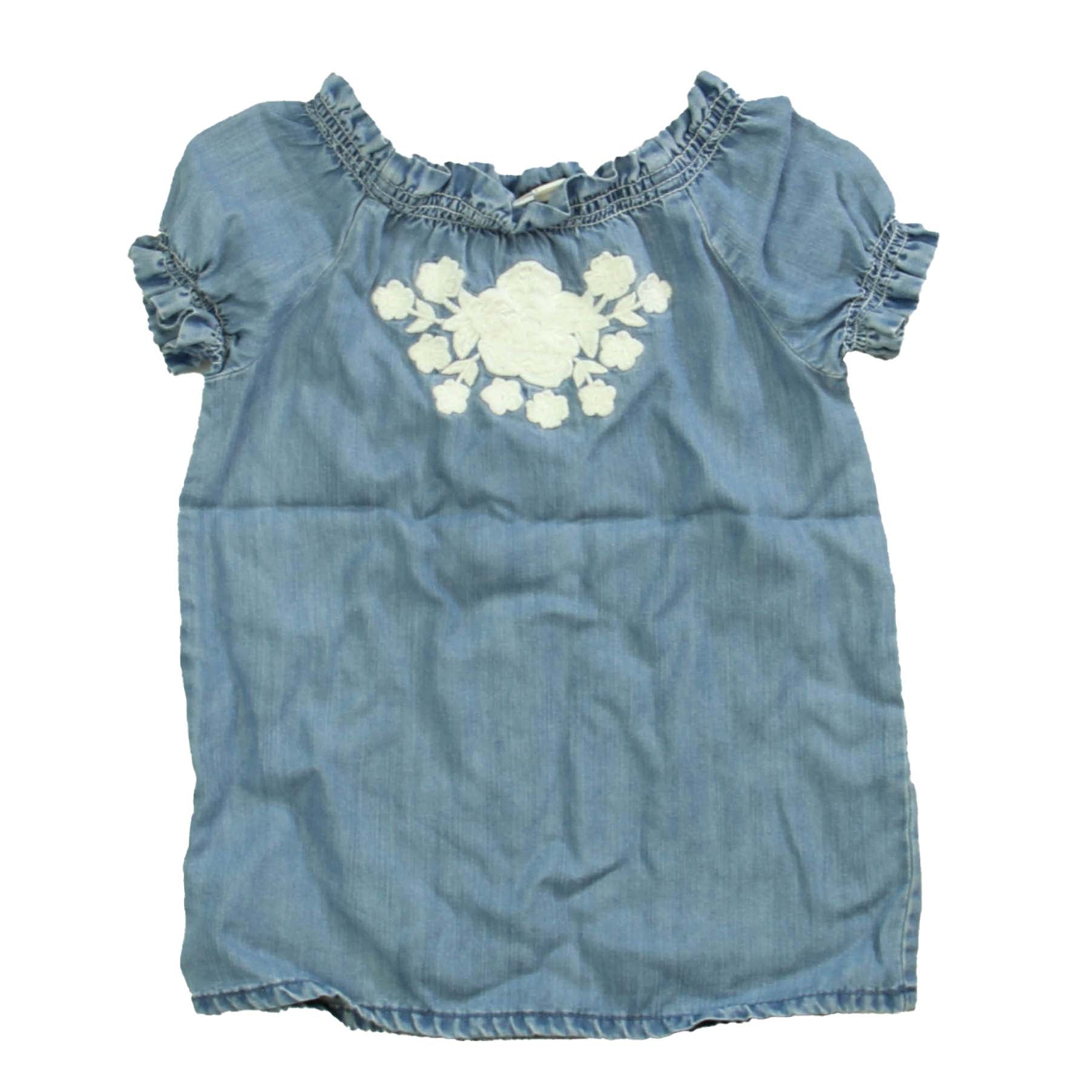 Janie and Jack Girls Blue | Ivory Dress Size: 18-24 Months Blue | Ivory