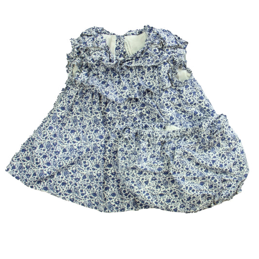 Janie and Jack Girls Blue | White Dress Size: 18-24 Months Blue | White