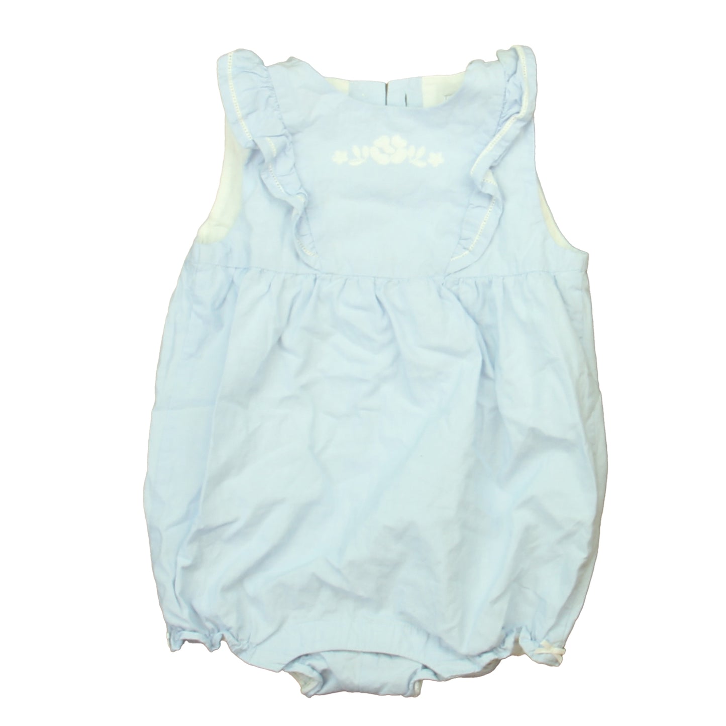 Janie and Jack Girls Blue Romper Size: 18-24 Months Blue