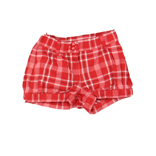 Janie and Jack Girls Red Plaid Shorts Size: 18-24 Months Red Plaid