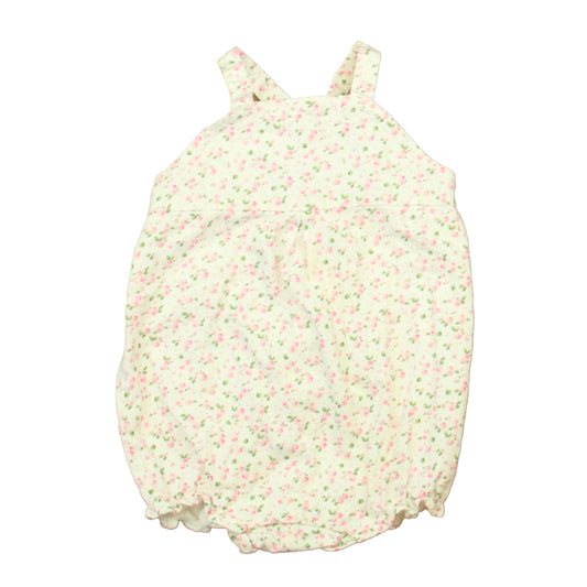 Janie and Jack Girls White | Pink | Green Floral Romper Size: 18-24 Months White | Pink | Green Floral