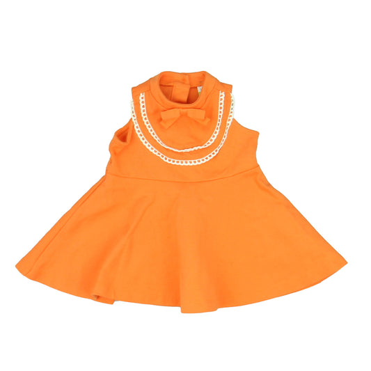 Janie and Jack Girls Orange Dress Size: 3-6 Months Orange