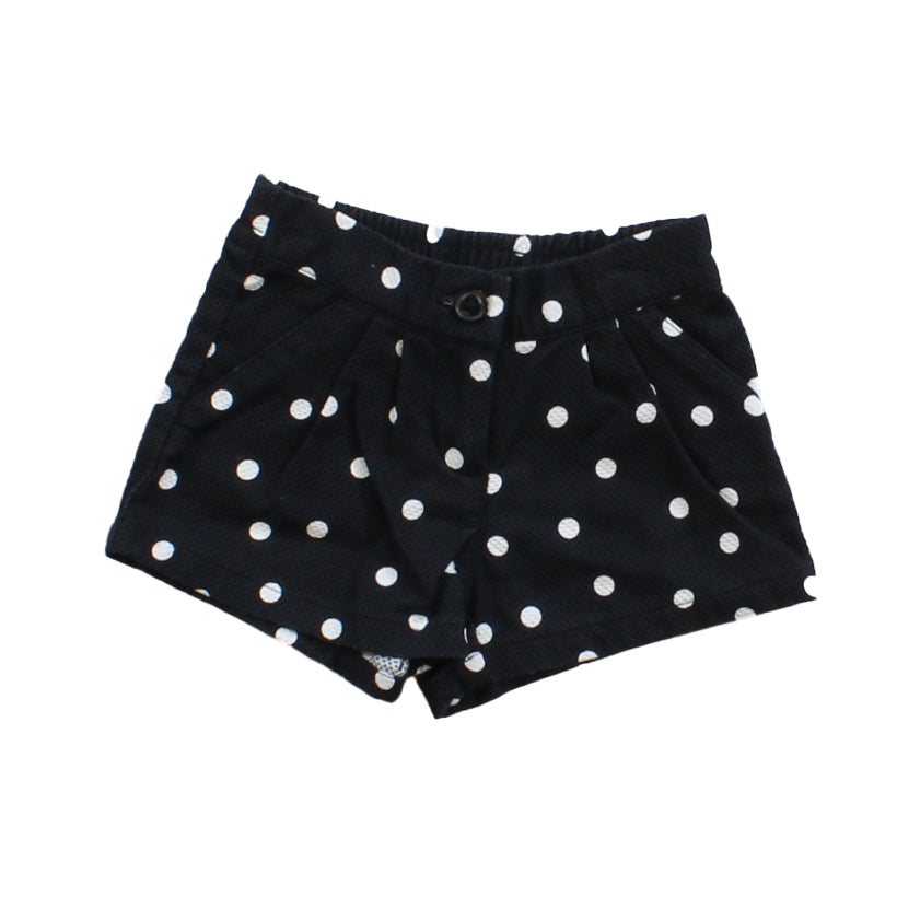 Janie and Jack Girls Black | White | Polka Dots Shorts Size: 3-6 Months Black | White | Polka Dots