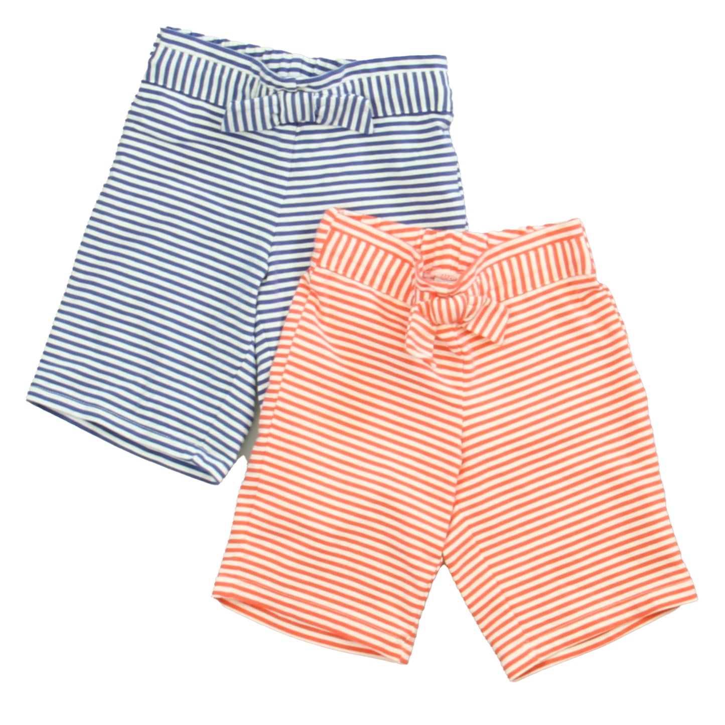 Janie and Jack Girls Coral | Blue | White Leggings Size: 3-6 Months Coral | Blue | White