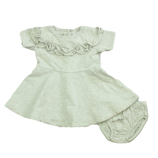 Janie and Jack Girls Grey Dress Size: 3-6 Months Grey