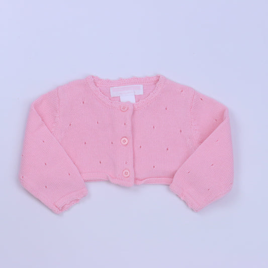 Janie and Jack Girls Pink Cardigan Size: 3-6 Months Pink