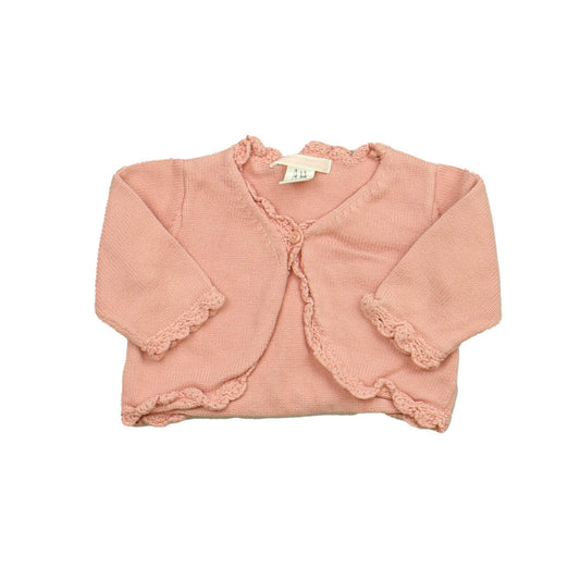 Janie and Jack Girls Pink Cardigan Size: 3-6 Months Pink