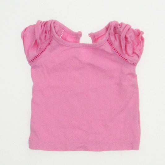 Janie and Jack Girls Pink T-Shirt Size: 3-6 Months Pink