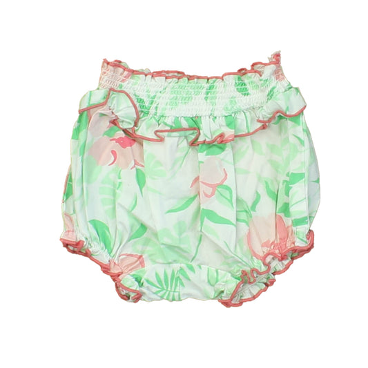 Janie and Jack Girls White | Green | Pink Shorts Size: 3-6 Months White | Green | Pink