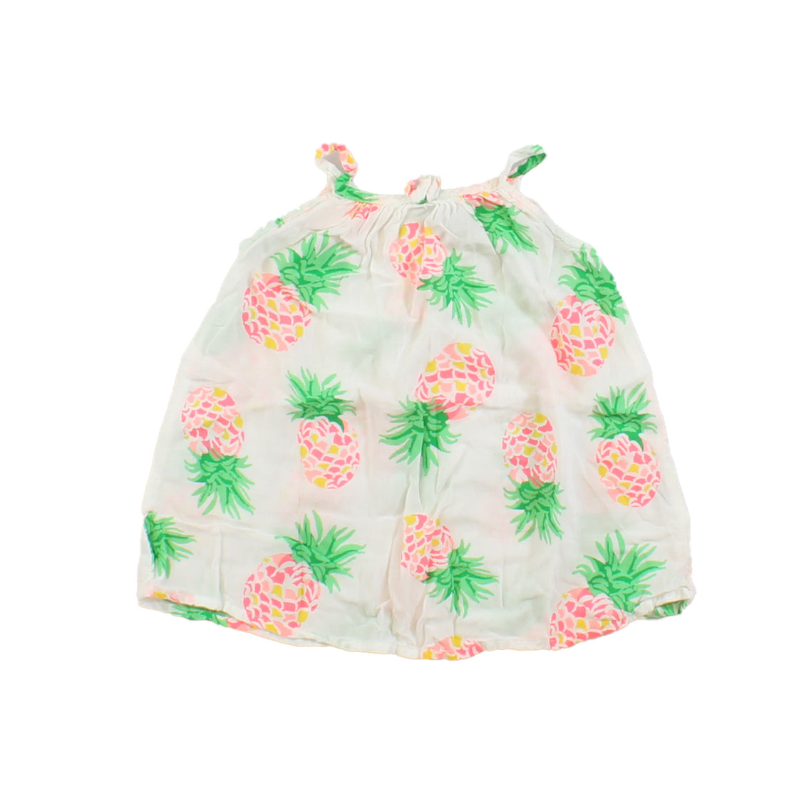 Janie and Jack Girls White | Green | Pink Dress Size: 3-6 Months White | Green | Pink