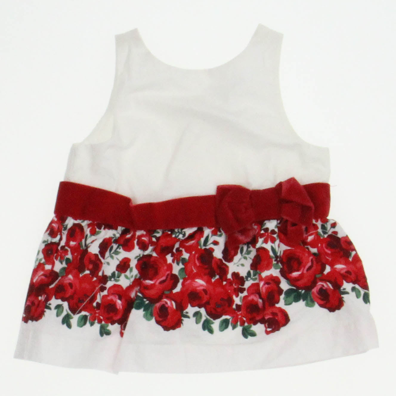 Janie and Jack Girls White | Red Dress Size: 3-6 Months White | Red
