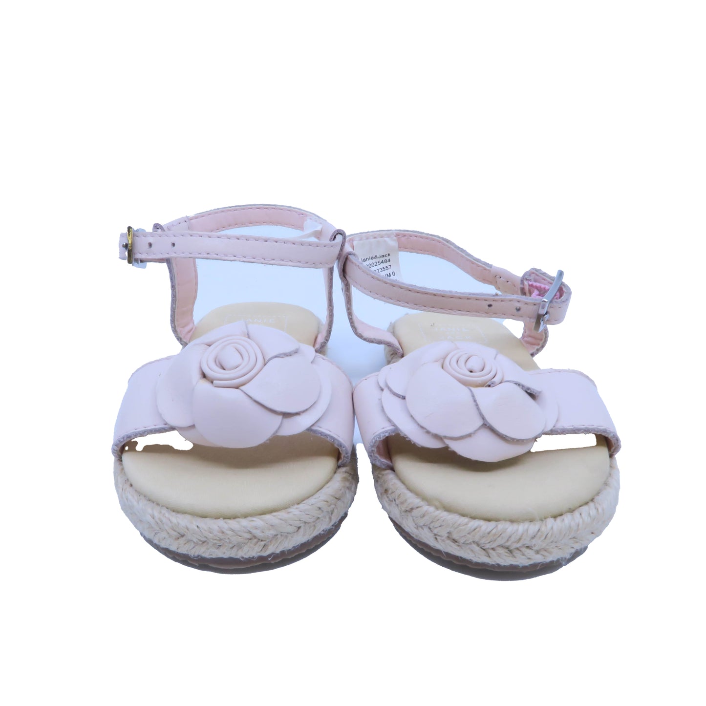 Janie and Jack Girls Pink | Tan Sandals Size: 4 Infant Pink | Tan
