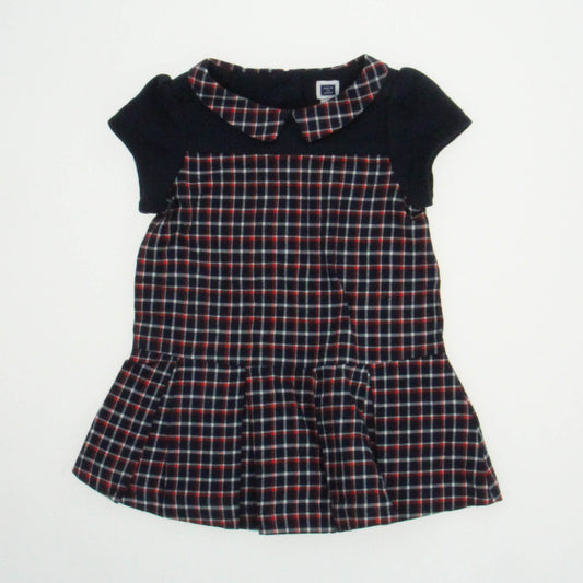 Janie and Jack Girls Blue | Red | Plaid Dress Size: 6-12 Months Blue | Red | Plaid