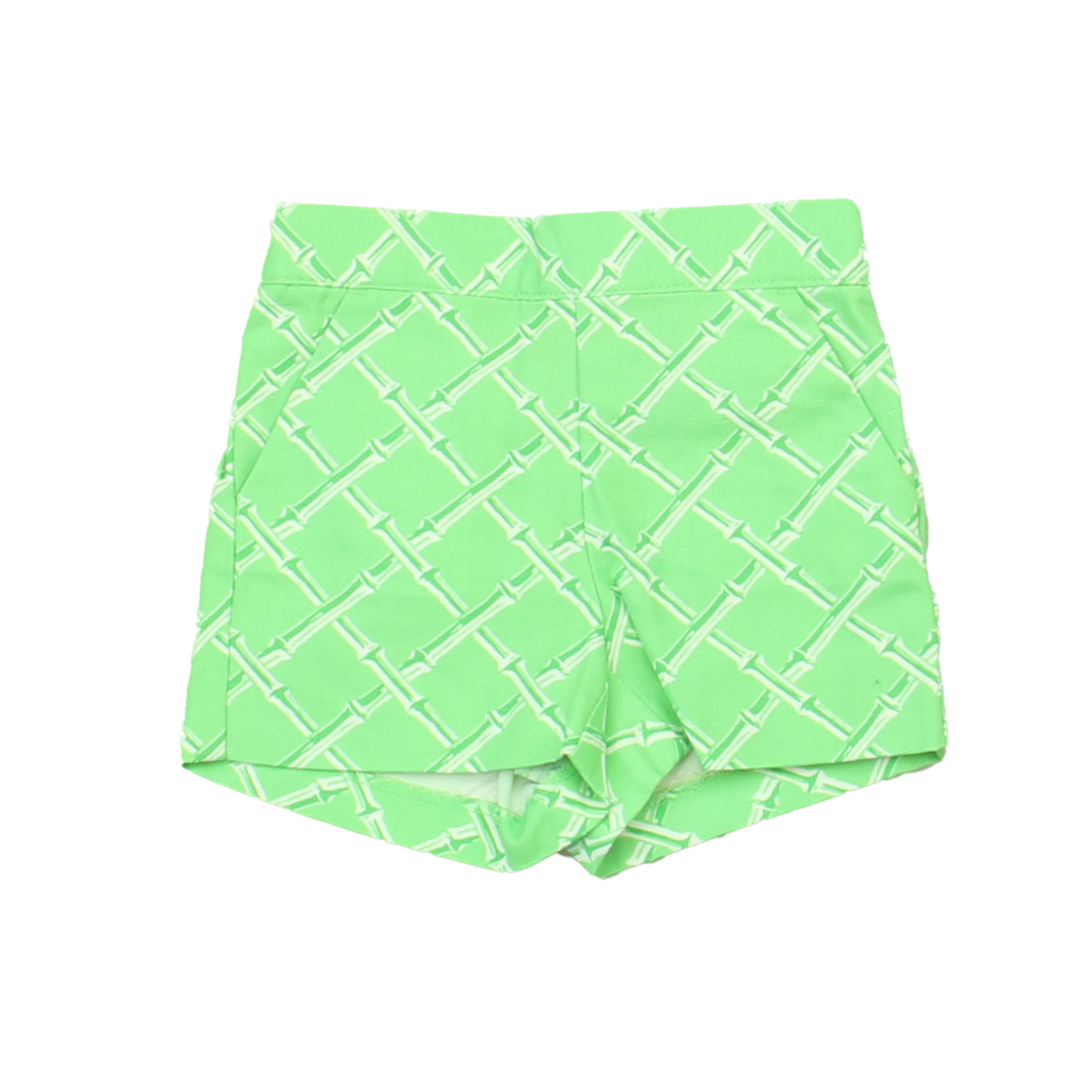 Janie and Jack Girls Green | White Shorts Size: 6-12 Months Green | White