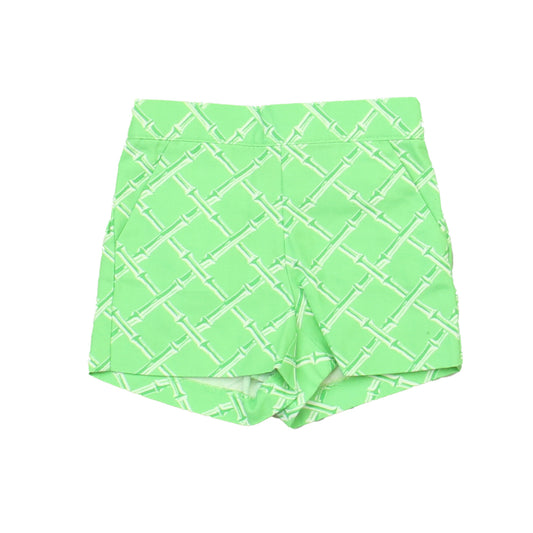 Janie and Jack Girls Green | White Shorts Size: 6-12 Months Green | White