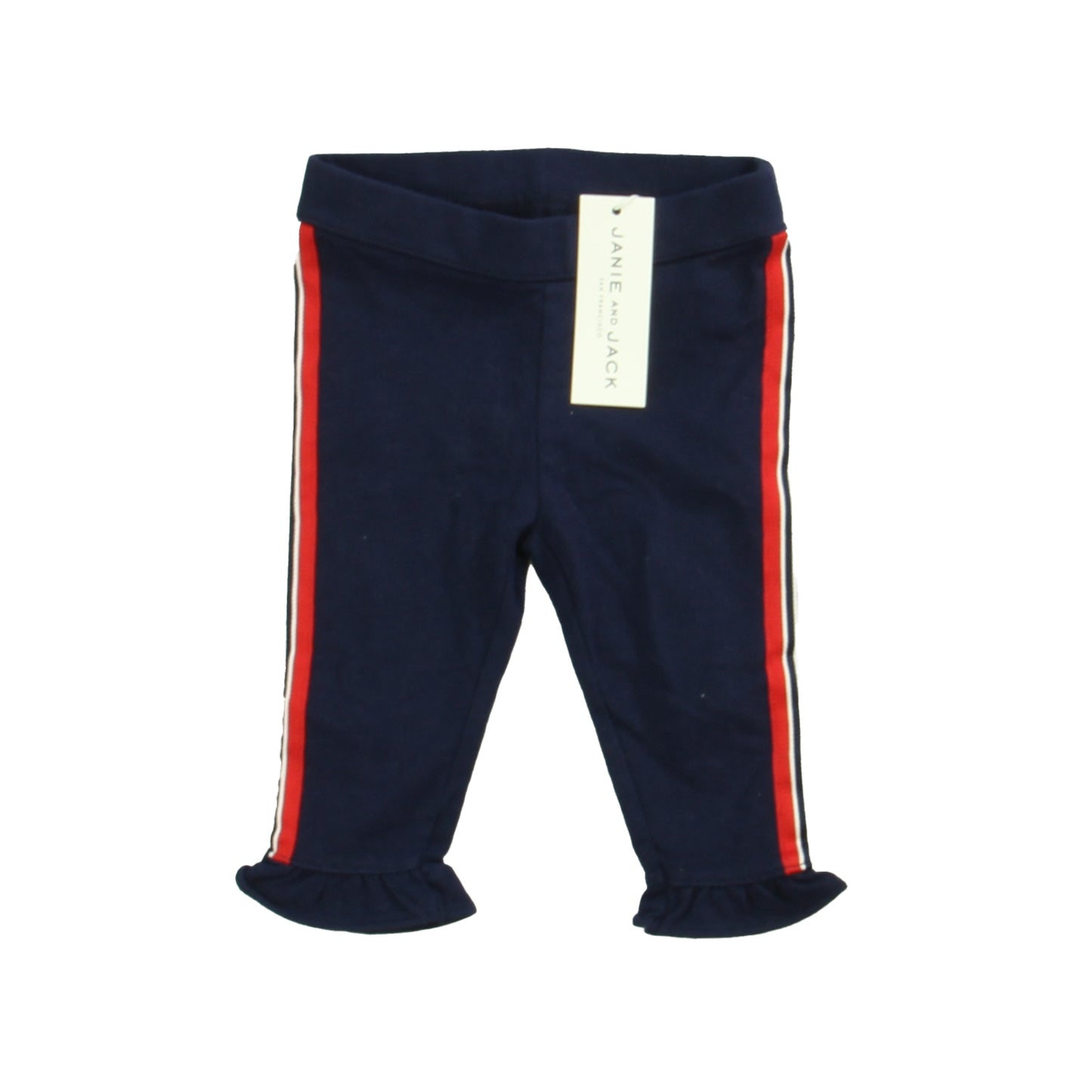 Janie and Jack Girls Navy | Red | White Leggings Size: 6-12 Months Navy | Red | White