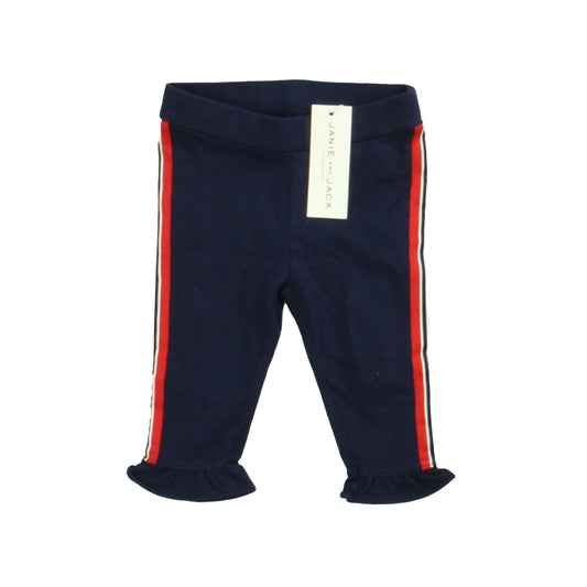Janie and Jack Girls Navy | Red | White Leggings Size: 6-12 Months Navy | Red | White