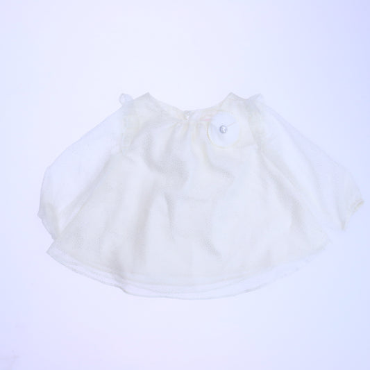 Janie and Jack Girls Off-White Blouse Size: 6-12 Months Off-White