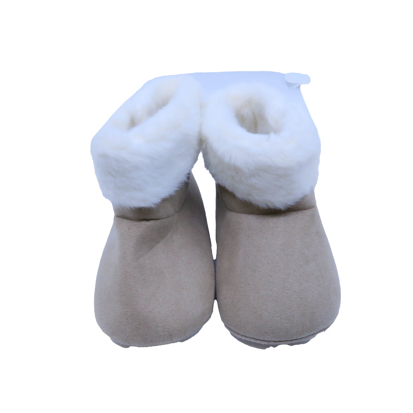 Janie and Jack Unisex Tan | White Booties Size: 6-12 Months