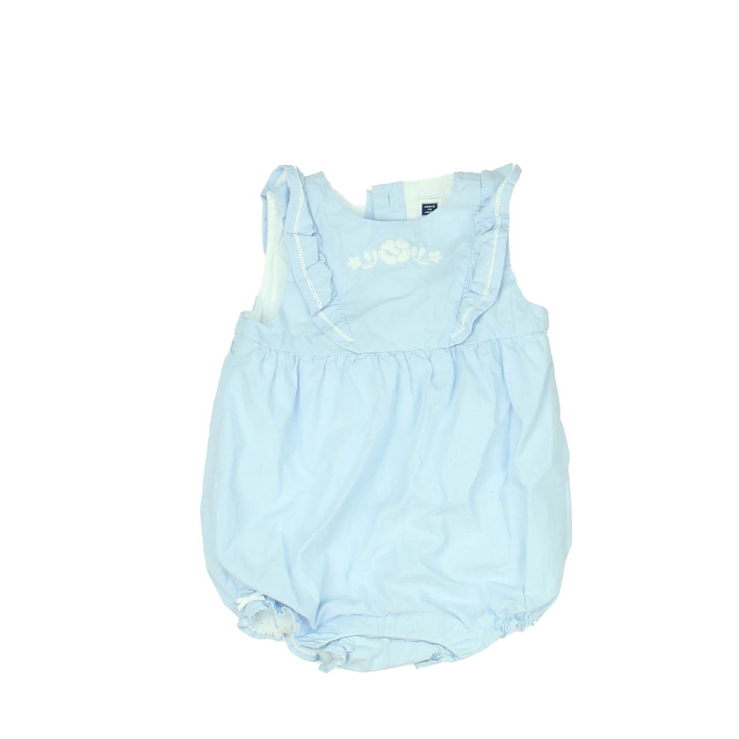 Janie and Jack Girls Blue Romper Size: 6-12 Months Blue