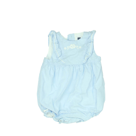 Janie and Jack Girls Blue Romper Size: 6-12 Months Blue