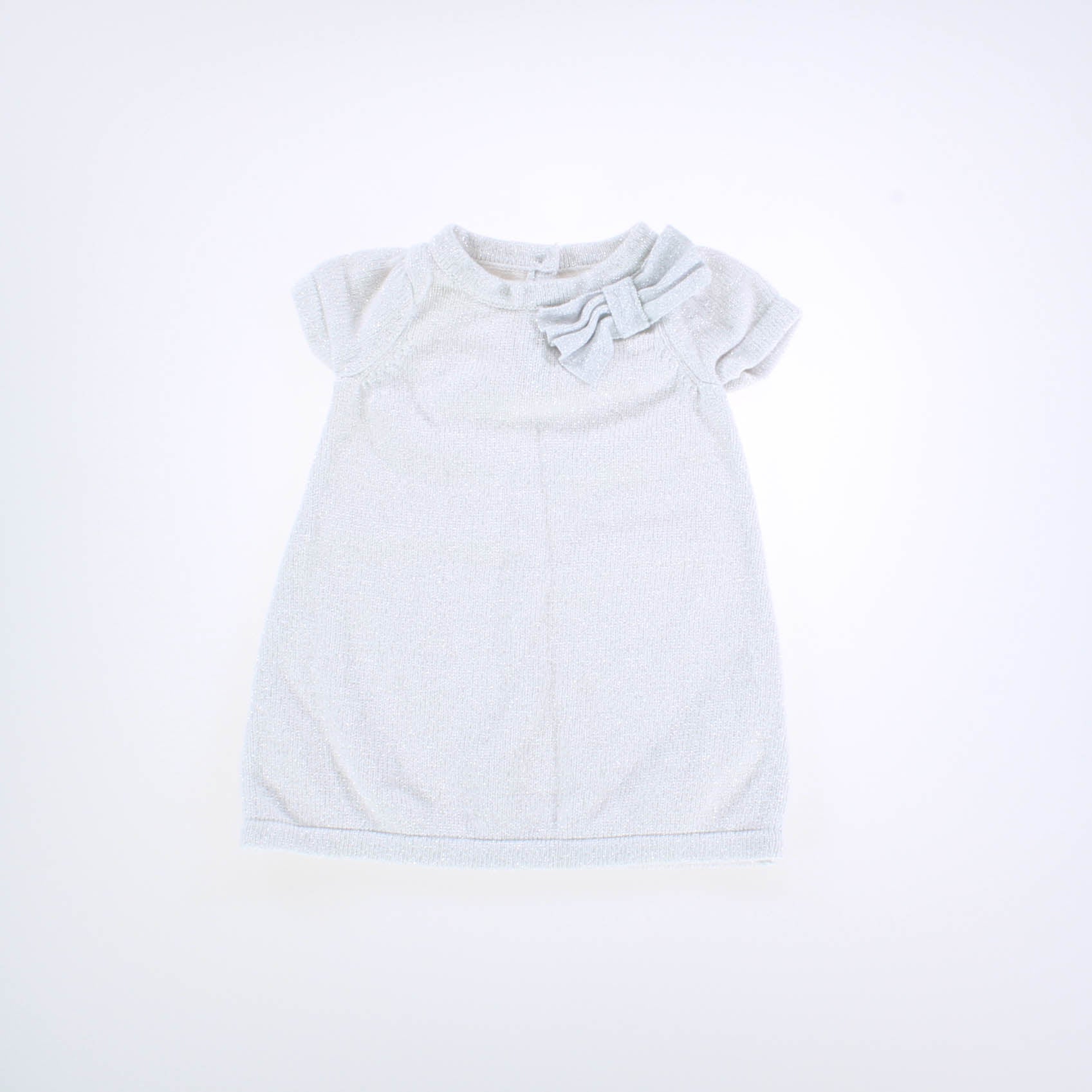 Janie and Jack Girls White Sweater Dress Size: 6-12 Months White