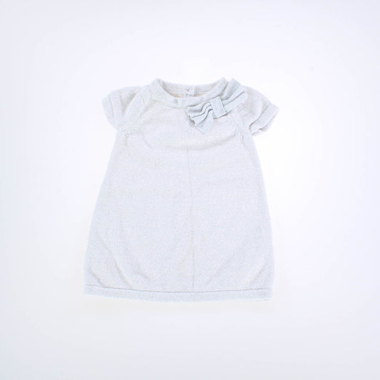 Janie and Jack Girls White Sweater Dress Size: 6-12 Months White