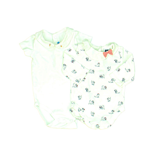 Janie and Jack | Jacadi Girls White | Cats Onesie Size: 0-6 Months White | Cats