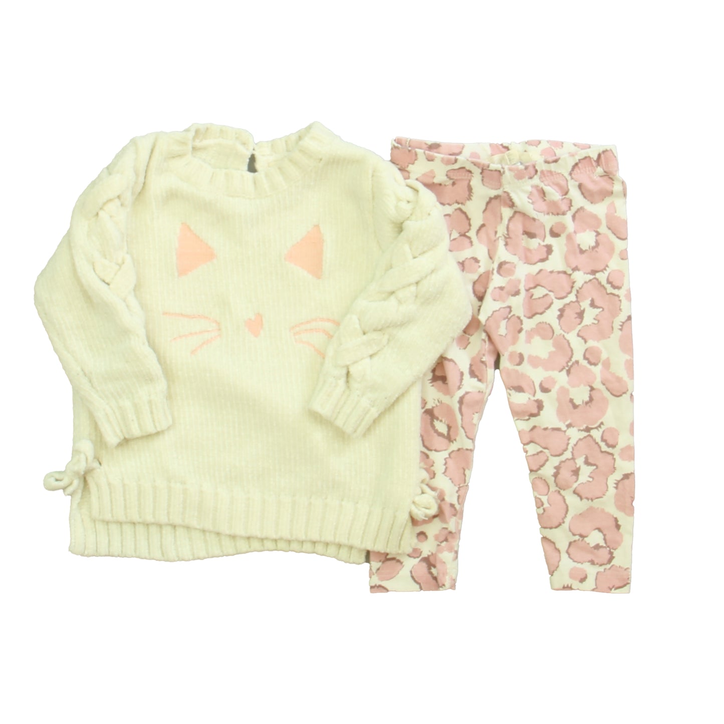 Jessica Simpson Girls White | Pink Apparel Sets Size: 12 Months White | Pink