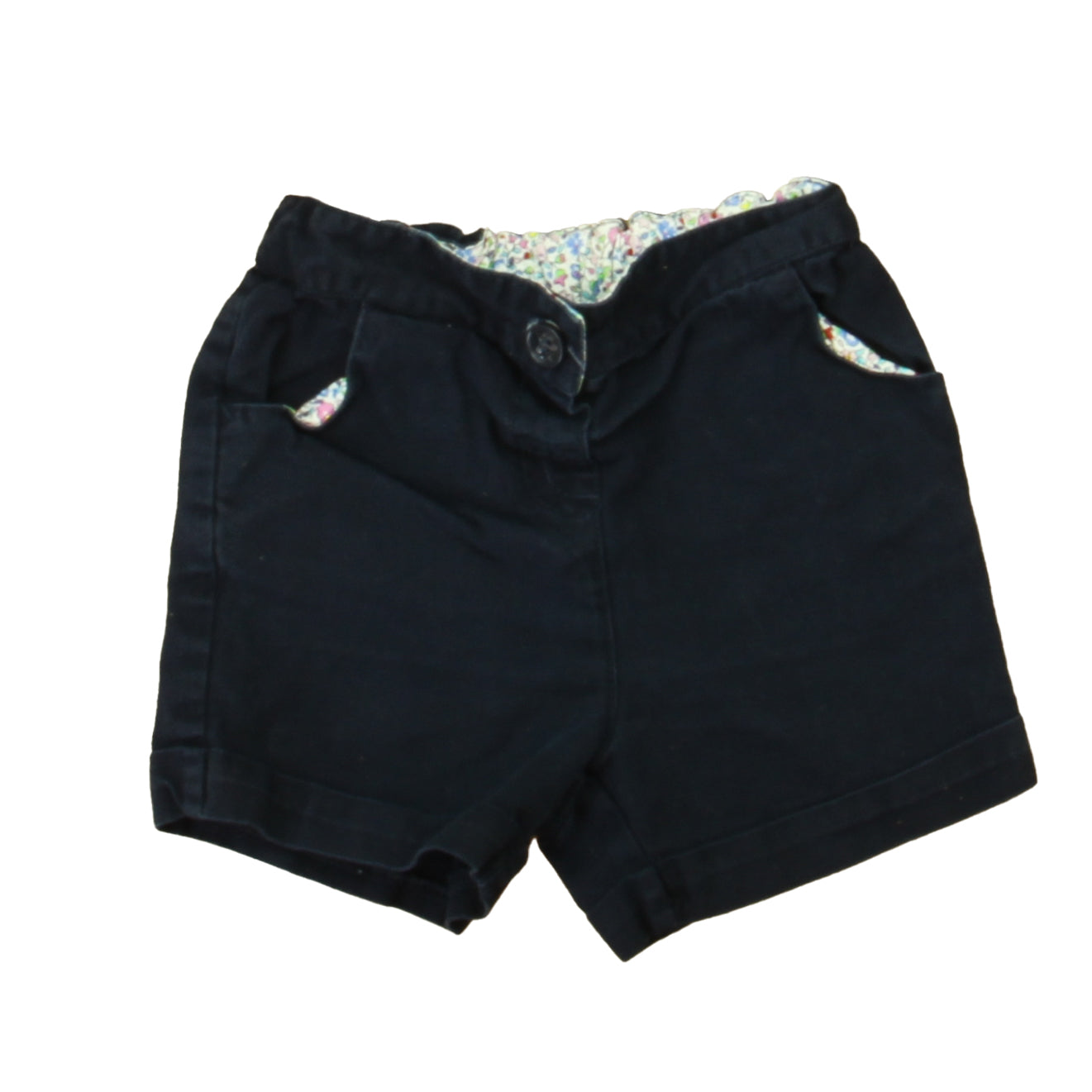 JoJo Maman Bebe Girls Navy Floral Shorts Size: 12-18 Months Navy Floral