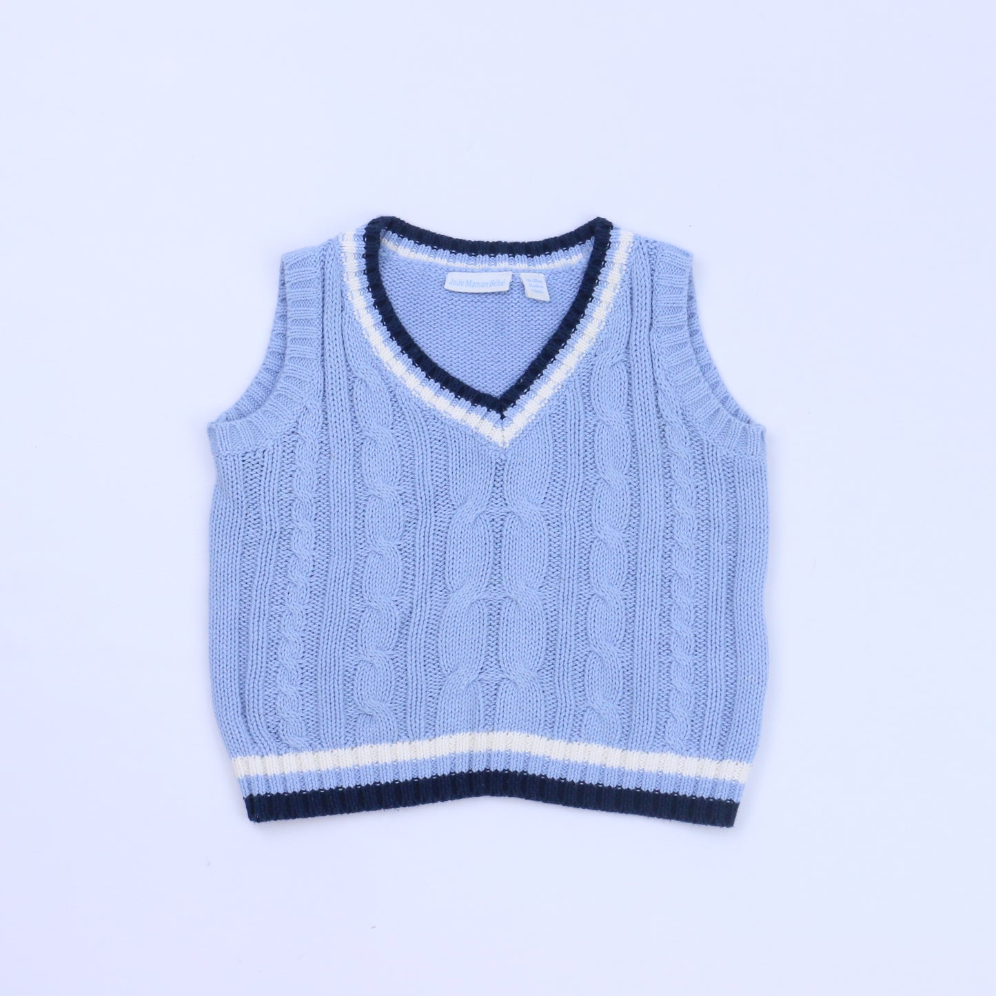 JoJo Maman Bebe Boys Blue Vest Size: 6-12 Months Blue