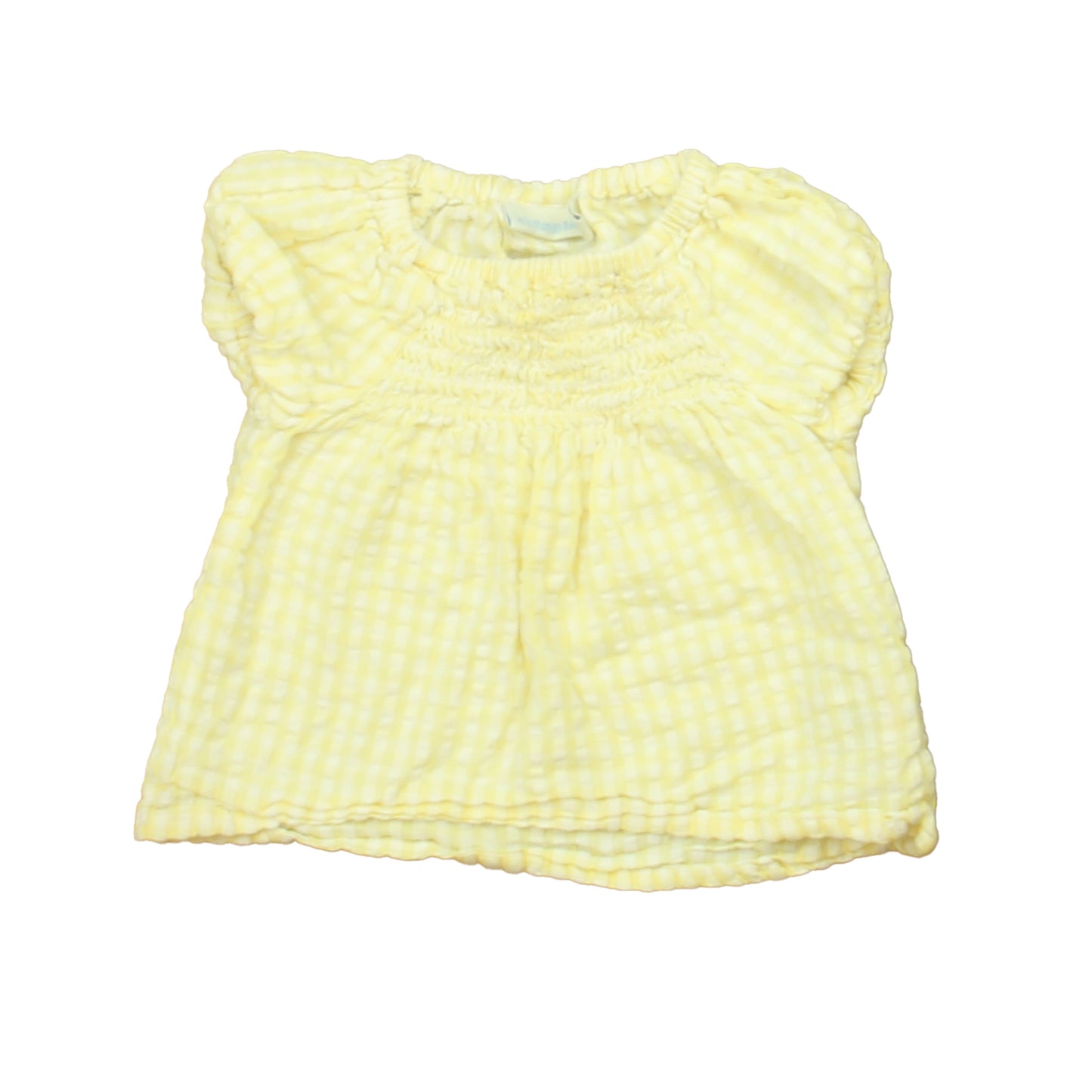 Jojo Mama Bebe Girls Yellow | White Blouse Size: 6-12 Months Yellow | White
