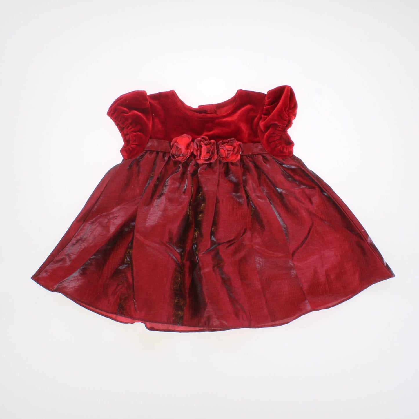 Jona Michelle Girls Red with Flowers Special Occasion Dress Size: 12 Months Red with Flowers