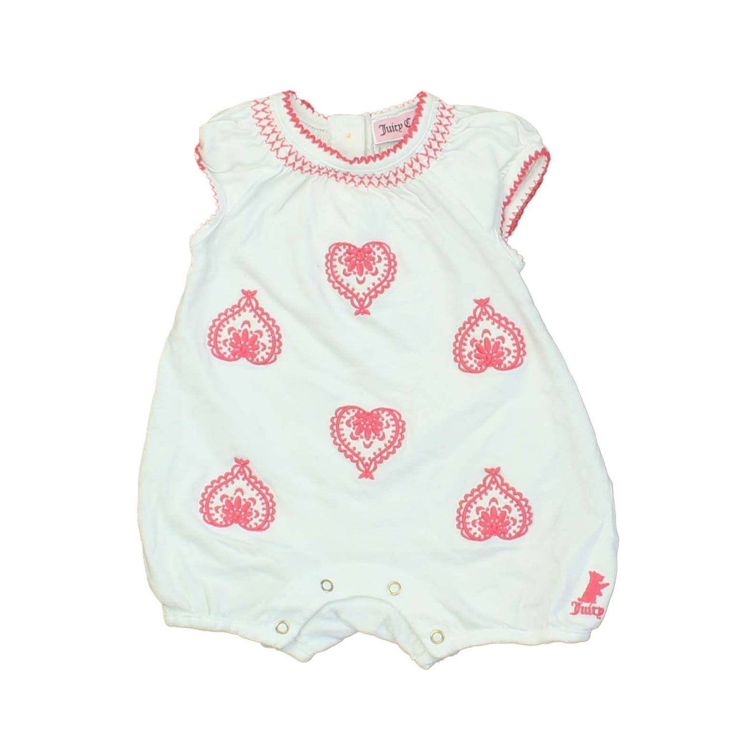 Juicy Couture Girls White | Red Romper Size: 0-3 Months White | Red