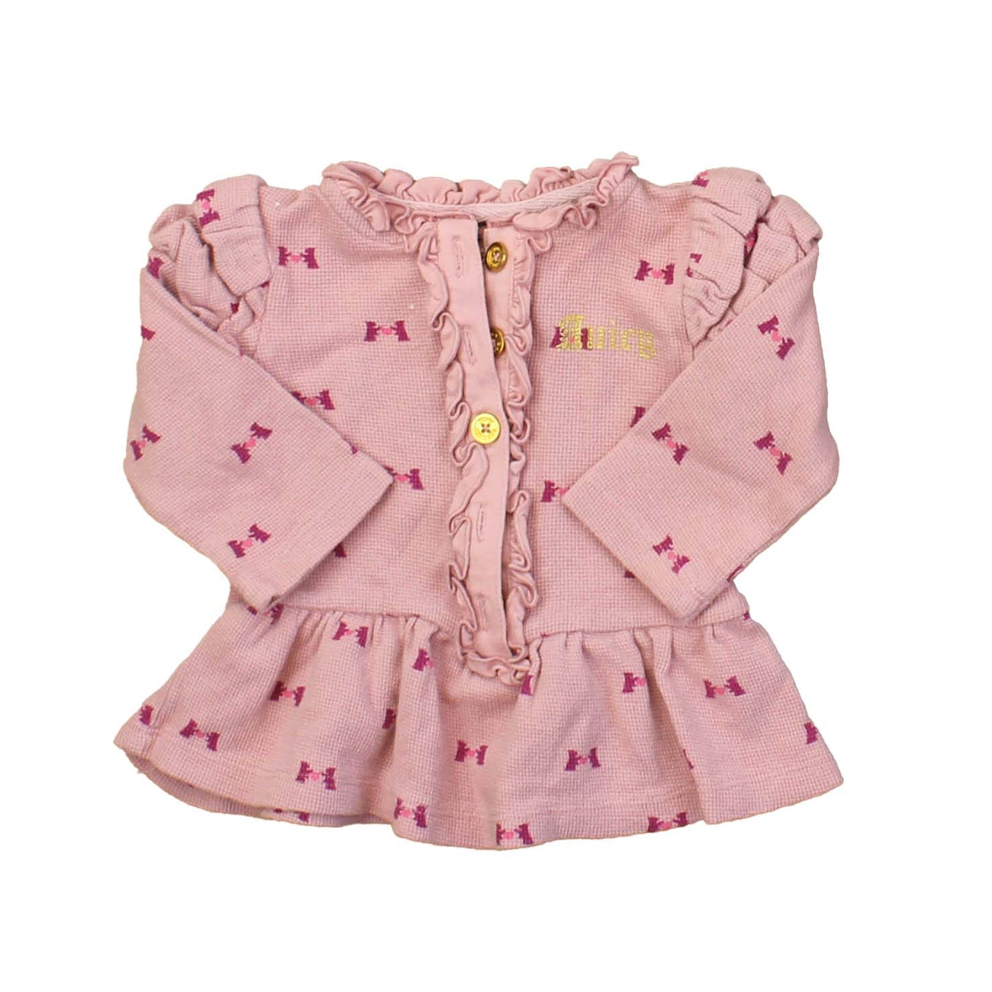 Juicy Couture Girls Pink Long Sleeve Shirt Size: 3-6 Months Pink